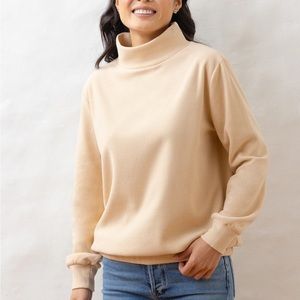 NWT Dudley Stephens Baldwin Turtleneck in Terry Fleece